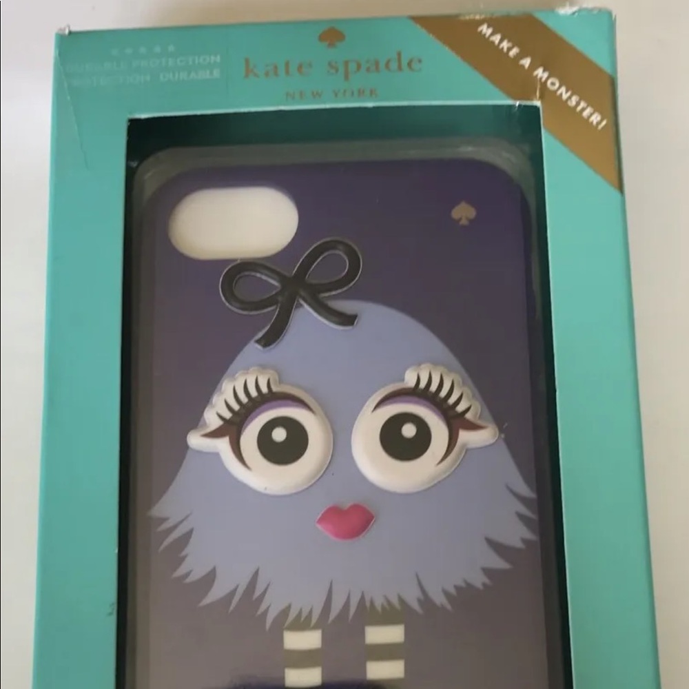 New Kate Spade Make A Monster Eyes Purple Blue iPhone 7 Hybrid Hardshell Case